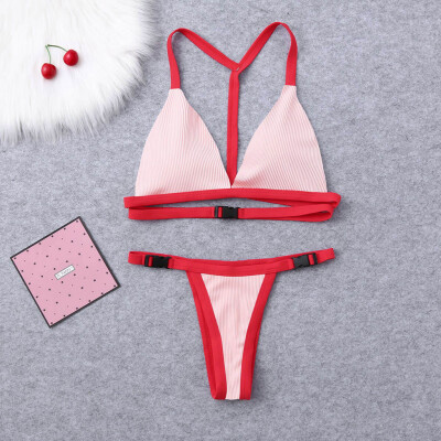 

Roseonmyhand Women Solid Bikini Set Swimming Two Piece Swimsuits Swimwear Beach Suit