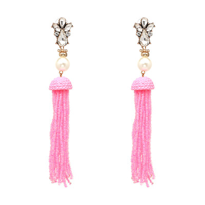 

2019 New Fashion Trend Dangle Earrings Colorful Statement Little Beads Drop Earrings For Women Crystal Jewelry Gift J50071