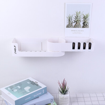 

Toponeto Creative Bathroom Shelf Free Punching Wall Hanging Bathroom Suction Wall