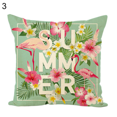 

Flower Flamingo Square Throw Pillow Case Cushion Cover Sofa Bed Car Office Decor