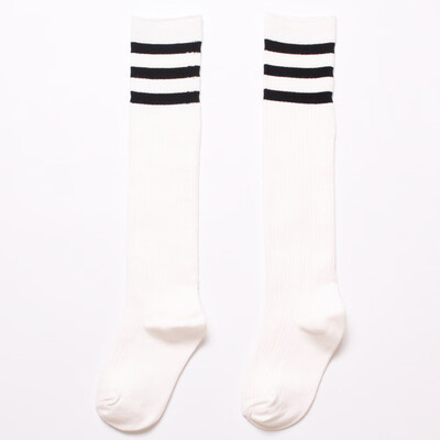 

Boys Girls Striped Cotton Knee High Socks Children School Sports Football Soccer Long Winter Autumn Leg Warm Practical