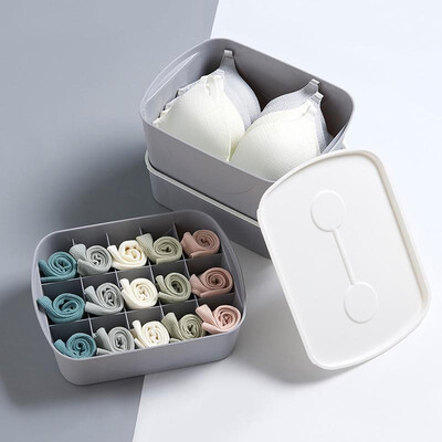 

Household compartment underwear storage box underwear socks storage compartment plastic wardrobe drawer bra underwear finishing bo
