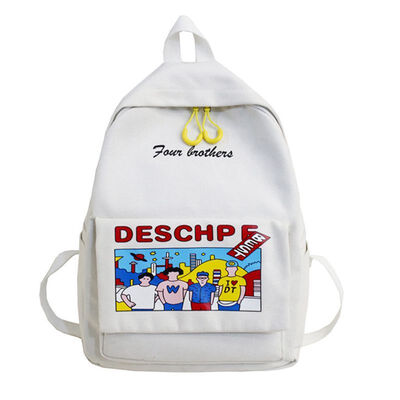 

Schoolbag girl ins Korean Harajuku ulzzang high school students canvas ancient feeling backpack campus