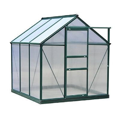 

6L x 6W x 7H Polycarbonate Portable Walk-In Garden Greenhouse - Dark Green