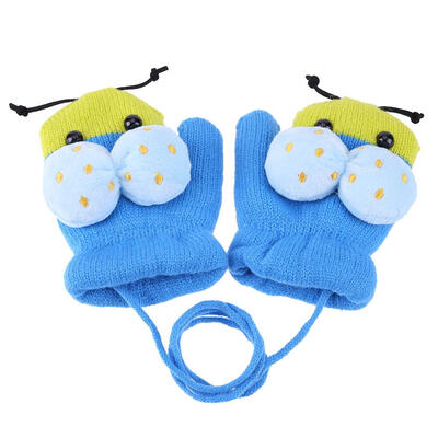 

Winter Baby Boys Girls Knitted Gloves Warm Rope Thicken Full Finger Mittens