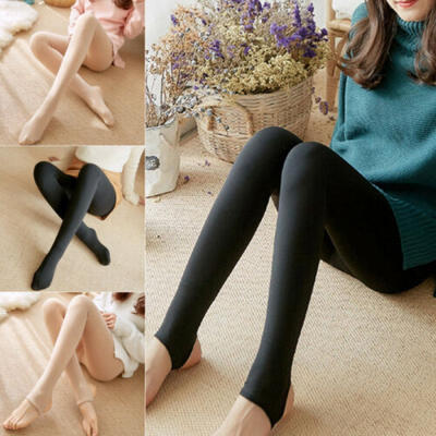 

Womens Fleece Lined Leggings Thick Winter Warm Solid  Brushed Thermal