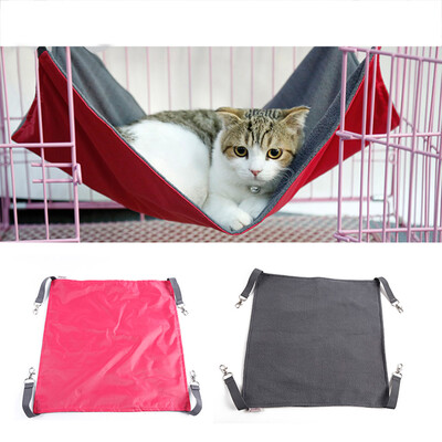 

Doglemi Pet Cat Cage Hammock Cat Pet Hammock Hanging Bed Cat Mat Kitty Bed Pad Reversible 2 Sides