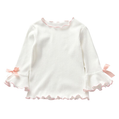 

Kozart Baby Girls T-Shirt Autumn Girls Clothes Bow Tie Infant Clothing Princess Long Sleeve Top Outfit