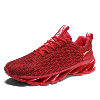 

Mens sports shoes flying woven scales knife sneakers