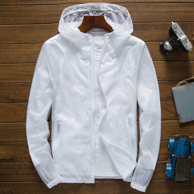 

Unisex Men Women Transparent Hooded Zipper Outdoor Riding Waterproof Coat Jacket