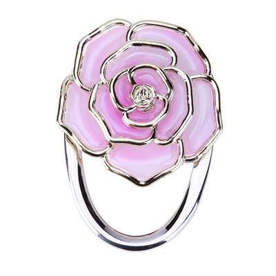 

Portable Folding Table Bag Hook Hanger Holder Rose Crystal Rhinestone Decor