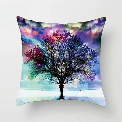 

2020 New Tree Starry Sky Creative Pillow Case Christmas Home Office Decoration Car Sofa Cushion Cover 45X45Cm