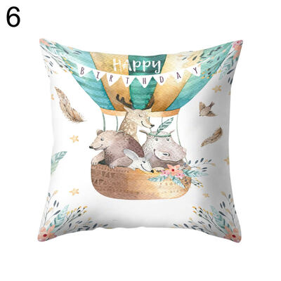 

Rabbit Elephant Square Throw Pillow Case Cushion Protector Cover Bedding Article