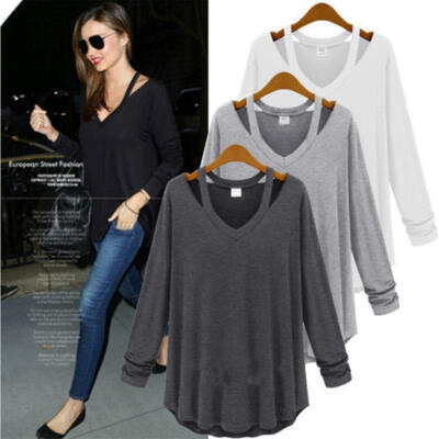 

Fashion Women&39s Long Sleeve Loose Blouse Casual Shirt Summer Tops T-Shirt