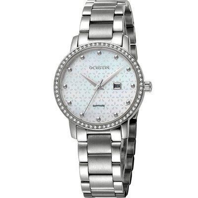 

Augustus OCHSTIN new pearl shell printing dial imported movement steel calendar waterproof female watch