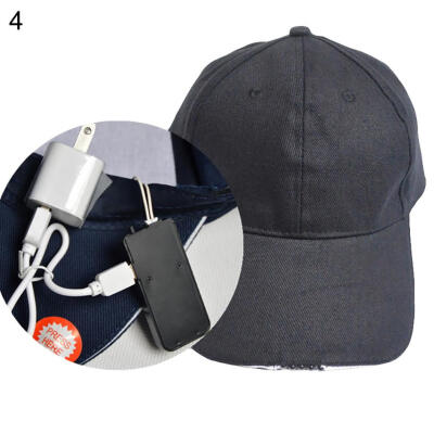 

LED Light Cap RechargeableBattery Camping Fishing Baseball Cotton Peak Men Hat