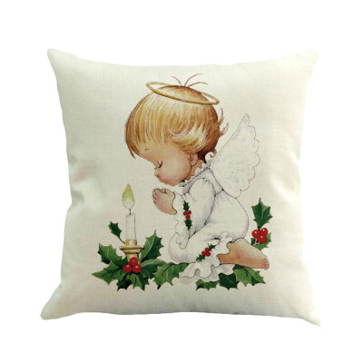 

Tailored Christmas Cotton Linen Sofa Car Home Waist Cushion Cover Throw Pillow Case