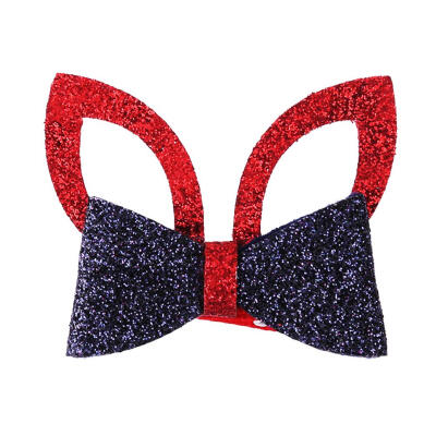 

Glitter Sequins Rabbit Ear Bow Barrettes Kids Girls Party Hair Clip Hairpin