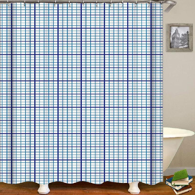 

Shower Curtain Simple Style Printed Blackout Curtains Waterproof Mildew-proof Bathroom Curtain 71"x71