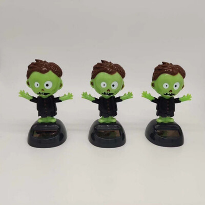 

Halloween Gifts Car Decorate Solar Dancing Toy Novelty Pumpkin Witch Ghost Mummy Zombie Doll Solar Powered Toys