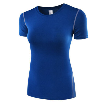 

Women Compression Tshirt Dry Quick Short Sleeve T-shirts Fitness Women Elastic nastics Slim Tight T-shirt