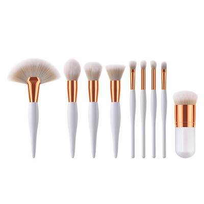 

〖Follure〗9PCS White Cosmetic Makeup Brush Brushes Foundation Powder Eyeshadow Brush Set
