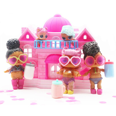

YIWULABig Pretend Play Princess Doll House Toy Big Family House For Surprise Dolls