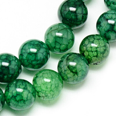 

Natural Dragon Veins Agate Beads Strands Dyed Round Green 8mm Hole 1mm about 48pcsstrand 1496"