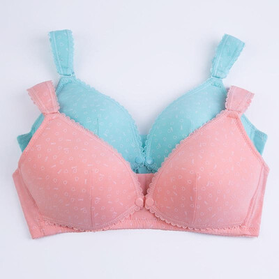 

Wan Shuting manufacturers wholesale no steel ring nursing bra before opening buckle pregnant women underwear Blue