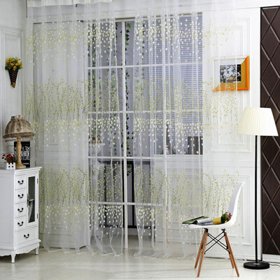 

Wintersweet Door Curtain Tulle Window Treatment Voile Tulle Drape Valances