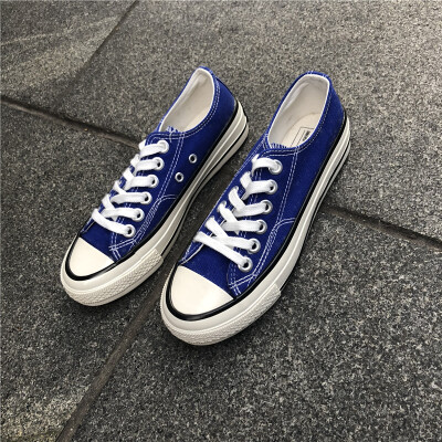 

Treasure blue low-heeled canvas shoes children 2018 new version of the Korean version of the original student hostel ulzzang