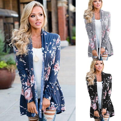 

Outwear Women Long Sleeve Knitted Cardigan Loose Sweater Jacket Coat Sweater