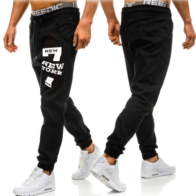 

SUNSIOM Mens Track Pants Casual Sport Gym Jogging Jogger Pencil Pants Long Trousers