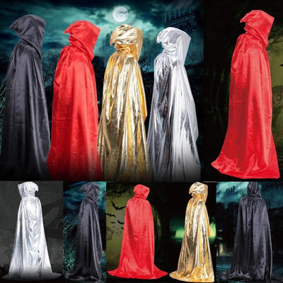 

Halloween Cloak Adult Cosplay Costume Hooded Cape Festival Vampire Fancy Dress