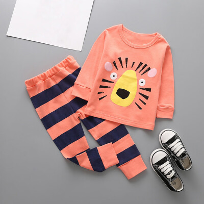 

2Pcs Toddler Baby Girls Boys Kids Cartoon Outfits Clothes T-shirt TopsPants Set