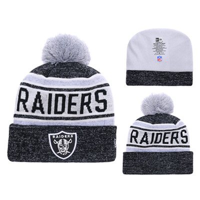 

NFL Football League Raiders Oakland Raiders New Era Innocent Knitted Wool Baseball Cap