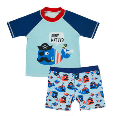 

2pcs Children Swimsuit Boys Swimming Wear Beach Split Clothes Tops Shorts