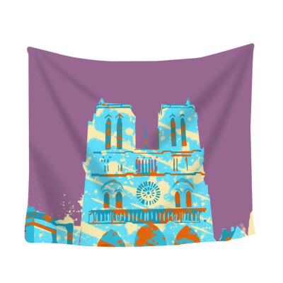 

Toponeto Colorful Print Tapestry Art Room Notre Dame Wall Hanging Tapestry Art Nature