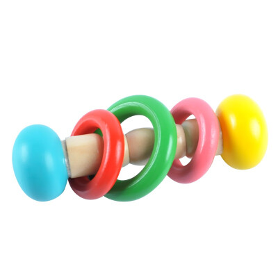 

Baby Boy Girl Rattle Infant Bed Hand Bell Rattles Wooden Toys Handbell Musical Educational Instrument Toy