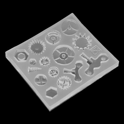 

Greensen 4pcsset Gear Shape 3D Chocolate Cake Fondant Silicone Mold DIY Resin Jewelry Pendant Decortion