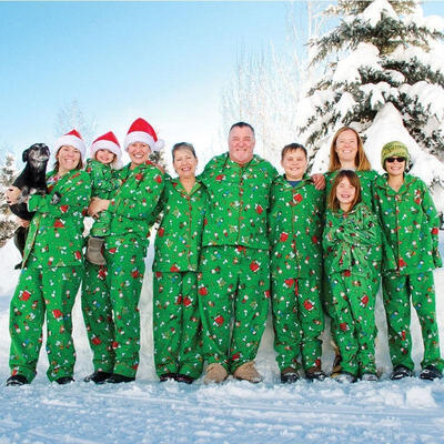 

Christmas Family Matching Deer Pajamas Adult Women Kids Baby Sleepwear Set