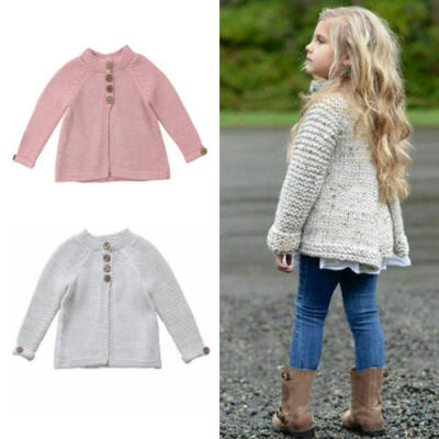 

Kid Baby Girl Winter Long Sleeve Warm Sweaters Knitted Cardigan Outerwear