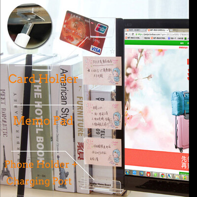 

〖Follure〗2PC Computer Monitor Screen Memo Board Pads Side Panel Sticky Reminder Holders