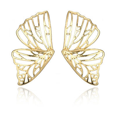 

Hot Sale Hollow Big Butterfly Stud Earring for Women Metal Angel Wing Pendant Earrings Statement Jewelry Party Christmas Gift
