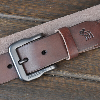 

Belt new mens leather retro pure leather belt head wash handmade T02