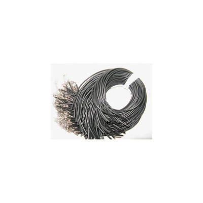 

Rubber Necklace Cord with Iron Findings Black Platinum Color 431x3mm