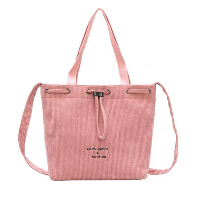 

Corduroy Handbag Women Shoulder Bags Totes Girls Pure Color Messenger Bags