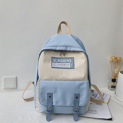 

Tailored Fashion Women Nylon Zipper Capacity Student Backpack Travel Couple Bag