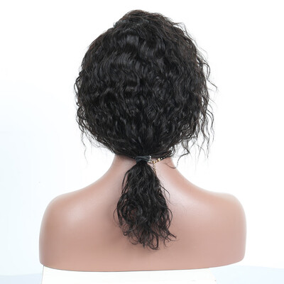 

Dolago Short Human Hair Wigs For Women 13x6 European Wavy Bob Lace Front Wigs Pre Plucked With Baby Hair Curly Remy Black 130 Ful