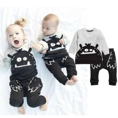 

2PCS Toddler Kids Baby Girl Boy Clothes Sweatshirt Tops Long Pants Outfits Set